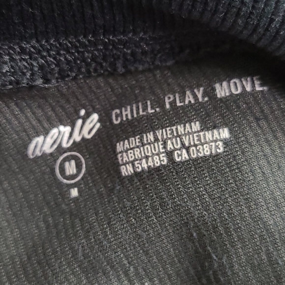 Aerie Leggings Corduroy Textured Dark Gree Medium - Picture 4 of 5